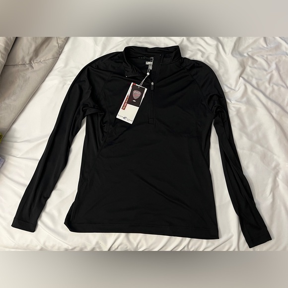 NWT Women’s Glen Echo Black Lightweight Quarter-Zip Golf Jacket Size Medium - Picture 1 of 3